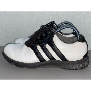 VTG Adidas 2004 Z-Traxion Torsion System Stripe Black White Golf Shoes Men Sz 9
